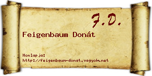 Feigenbaum Donát névjegykártya
